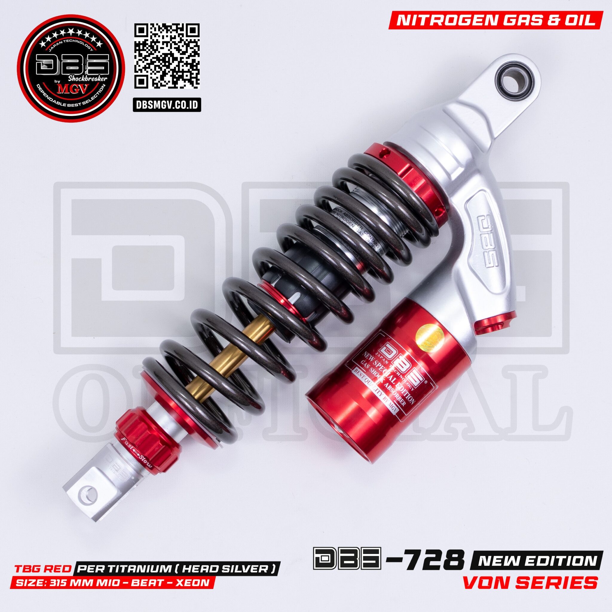 DBS 728 Von Series Shock Belakang Mio Beat Scoopy Genio Fazzio VarioFi ...