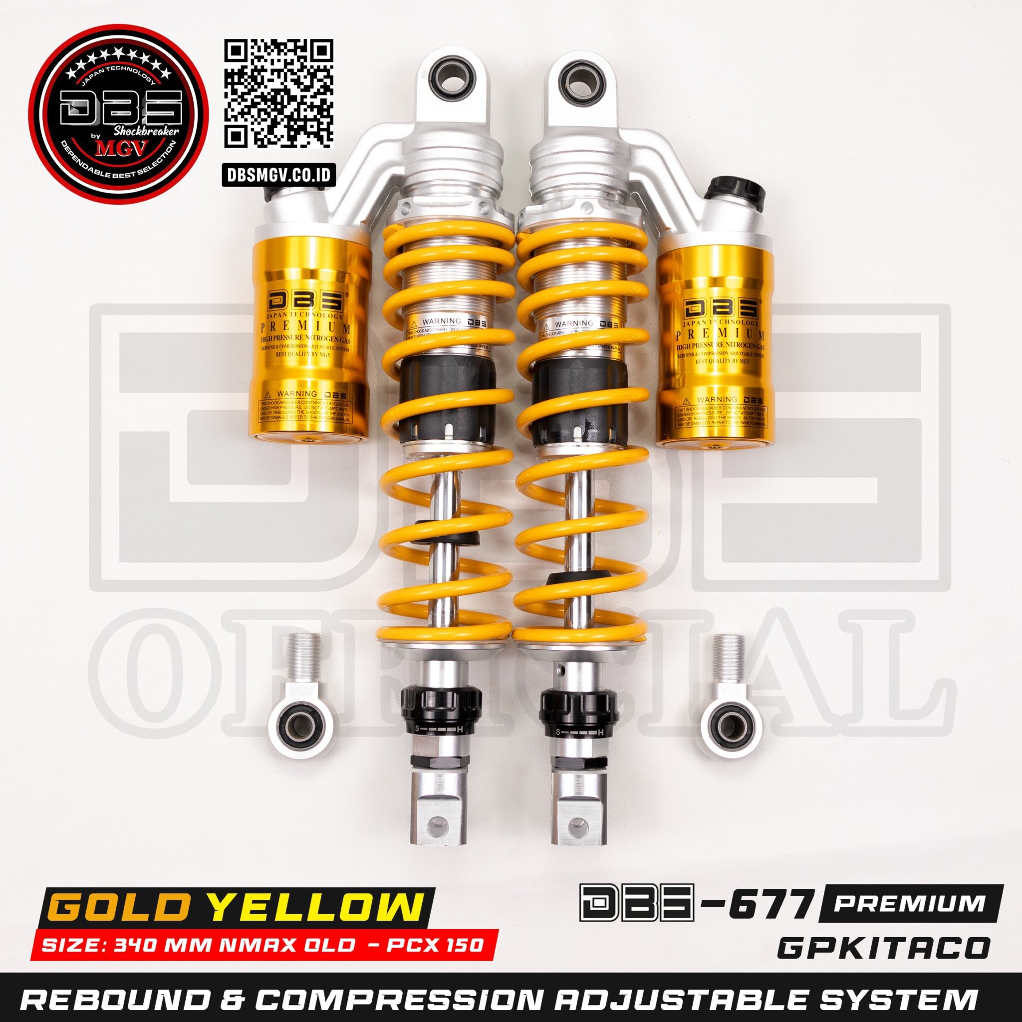 DBS 677 Gp Kitaco Shock Belakang NouvoZ Aerox155 NmaxNew NmaxOld Pcx150 ...