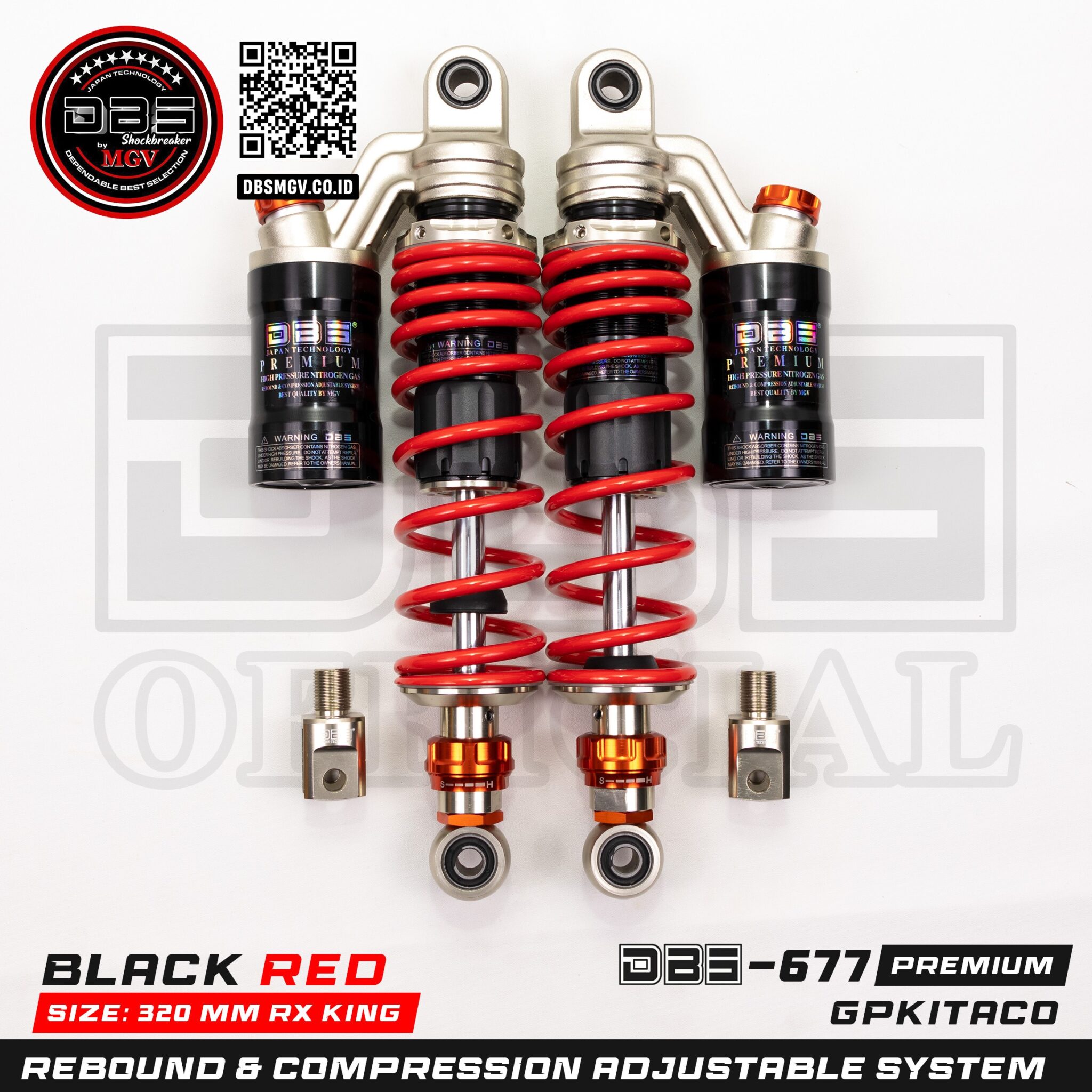 DBS 677 Gp Kitaco Shock Belakang Motor Bebek Rx King Tiger Supra W175 ...